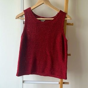 Vintage red knit top